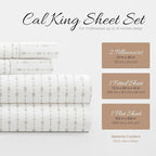 Linen Market Double-Brushed Patterned Microfiber California King Sheet Set 4 Piece – Oeko-TEX Certified Ultra Soft & Wrinkle-Free - 16" Deep Pocket Sheets Easy Care Cal-King Size - Beaded Arrows Gray