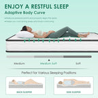 PayLessHere | 6 Inch Full Mattress | Medium Firm Hybrid Mattress | White | with High-Density Foam and Breathable Cover | Pocket Spring Design, Pressure Relief | Bed in a Box, CertiPUR-US Certified
