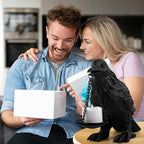 Gothic Home Decor Fake Crow Light Holder Halloween Decorations Indoor Raven Lamp Tealight Candle Holder Resin Statue Black