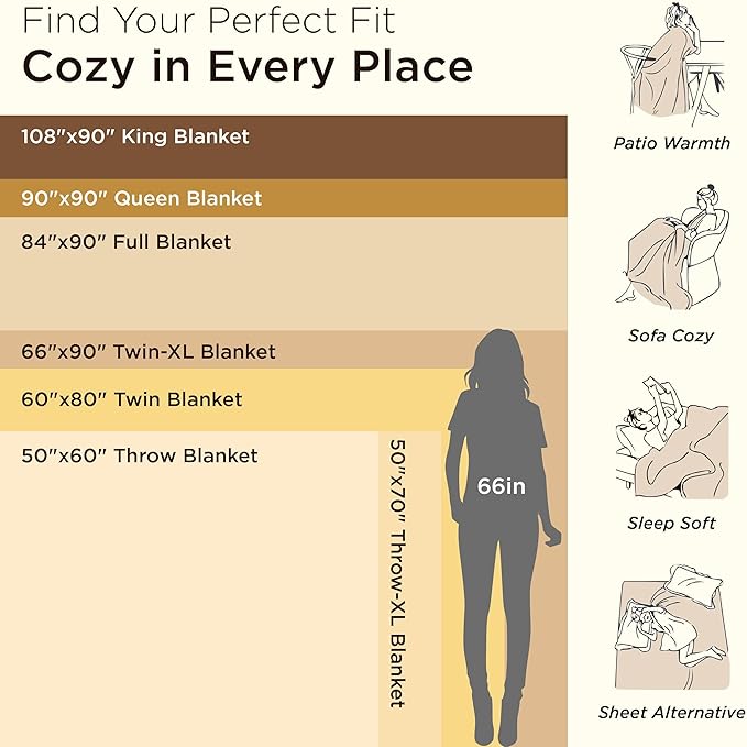 Bedsure GentleSoft Sherpa Fluffy Blanket Queen Size for Bed - Fleece Warm and Cozy for Women Gift, Plush & Fuzzy Faux Fur Christmas Blanket for Couch, Sofa Decor, Tie Dye Design, Beige, 90x90 Inches