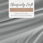 Linen Market Double-Brushed Microfiber Twin XL Sheet Set 3 Piece – Oeko-TEX Certified Ultra Soft & Wrinkle-Free - 16" Deep Pocket Sheets - Easy Care Twin XL Size - Light Gray