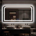LED Bathroom Mirror, 60"x 30" LED Mirror with Lights for Bathroom, Lighted Vanity Mirrors for Wall, Anti-Fog, Dimmable, Tempered Glass, Memory Function, 3 Colors, Safe Use (White)