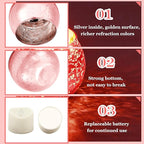 Rtteri 24 Set Votive Candle Holders Wedding Centerpiece Table Decorations Speckled Mercury Glass Votive Candle Holders with Tea Lights Birthday Party Decorations for Home (Pink)