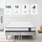 Coolvie Full Size Mattress 10 Inch Hybird Mattresses Full Bed Size Built in Pocketed Coils and Gel Memory Foam Layer, Low Motion Transfer & Breathable Bed Mattress in A Box