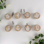 8Pack 1.8" Wood Dresser Boho Kitchen Furniture Drawer Cabinet Decorative Knobs and Pulls