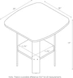 Furinno Simple Design End Table, 2-Pack, Dark Walnut