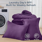 HEVUMYI Grape Purple Twin-XL Comforter Set - 5-Piece All Season Bed in a Bag Twin-XL, Ultra Soft Bedding Set with Comforter, Flat Sheet, Fitted Sheet, Pillowcases, Pillow Shams