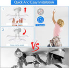 2Pack LED Garage Ceiling Lights, 4 Adjustable Panels, 5000Lumen, E26 6500K Daylight Shop Lights for Garage, Kitchen, Indoor, Attic