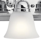 Kichler 36" Bathroom Vanity Light with Satin Etched Glass, 5-Light Traditional Design in Tannery Bronze, (36"x8"x8"), 5339CHS