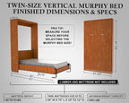 Twin Size DIY Murphy Bed Hardware Kit – Vertical Wall Bed for Space-Saving - Budget-Friendly DIY Setup -Made in USA -Hide Away Design with Twin Murphy Bed Hardware - Bed Lift Mechanism - Pull Down