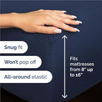 Twin XL Size 3 Piece Sheet Set - Comfy Breathable & Cooling Bed Sheets Set - Hotel Luxury Bedding for Women, Men, Kids, Teens, Boys & Girls - Deep Pockets, Soft, Wrinkle Free - Oeko-Tex - Navy Blue