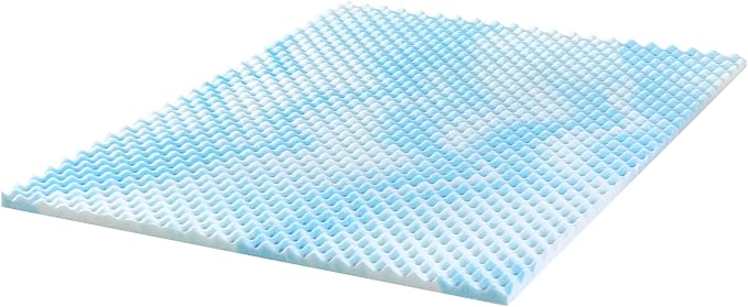 ZINUS 1.5 Inch Swirl Gel Cooling Memory Foam Mattress Topper, Smaller, More Convenient WonderBox Packaging, Cooling, Airflow Design, CertiPUR-US Certified, Twin