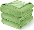 BEDELITE Fleece Blanket Twin Size Grass Green Throw Blankets for Couch & Bed, Luxury Plush Cozy Fuzzy Blanket 60x80 inches, Super Soft Warm Lightweight Throw Blanket for Travel Camping