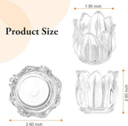 GOLDEAL 6Pcs Clear Votive Candle Holders,Clear Thick Glass Tea Light Candle Holder Bulk,Tealight Candle Jars for Wedding Table Decor,Party Supplies,Bridal Shower,Baby Shower,Tables Centerpieces