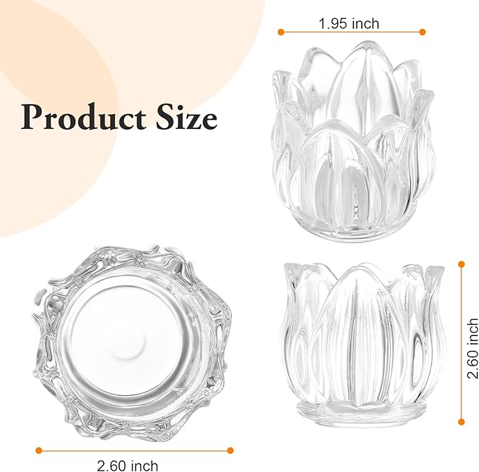 GOLDEAL 24Pcs Votive Candle Holders,Clear Thick Glass Tea Light Candle Holder Bulk,Tealight Candle Jars for Wedding Table Decor,Party Supplies,Bridal Shower,Baby Shower,Tables Centerpieces