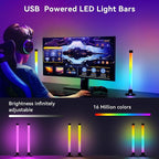 Led Light Bar with Music Sync, Color Changing TV Backlight App & Remote Control, IC+RGB & W Smart RGB Light Bar, USB Powered Led Lights for TV, PC Room Monitor Backlight Gaming Accessories