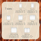 LuxClub 4 PC Sheet Set Bed Sheets Deep Pockets 16" Wrinkle Free Cooling Machine Washable Hotel Bedding Silky Soft - Striped-Autumn Orange King