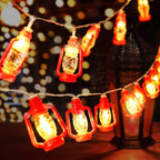 AceList 30 LED Red Lantern String Lights for Bedroom Patio Garden Holiday Home Indoor Decorations, Mini Kerosene Lights String (Warm White Light)