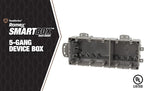 Southwire MSBMMT5G 5 Gang Multi Mount Device Box with Depth Adjustable; Heavy Duty 42lb ; Gray