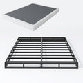 Box Spring California King, 5 Inch Metal Cal King Size Box Spring Basic Bed Base, Mattress Foundation, Black Heavy Duty Metal Structure with Cover