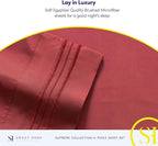 Full Size Sheet Sets - Breathable Luxury Sheets with Full Elastic & Secure Corner Straps Built In - 1800 Supreme Collection Extra Soft Deep Pocket Bedding Set, Sheet Set, Full, Burgundy