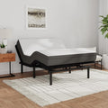 Blissful Nights e3 Queen Adjustable Bed Base Frame with 10" Medium Firm Gel Infused Memory Foam Mattress