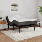 Blissful Nights e3 Queen Adjustable Bed Base Frame with 10" Medium Firm Gel Infused Memory Foam Mattress