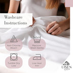 Linen Home 100% Cotton Printed Percale Sheets Queen Size, Deep Pocket, 4 Pieces Set - 1 Flat, 1 Deep Pocket Fitted Sheet and 2 Pillowcases, Crisp Cool and Strong Bed Linen, Mauve Silhouette Floral