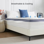 10 Inch Twin Size Mattress Hybrid Mattress in a Box with Gel Memory Foam, Individually Pocketed Springs for Support and Pressure Relief - Medium Firm