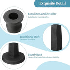 Heavy Duty Cast Iron Black Candlestick Holders Set of 3,Tall Taper Candle Holders,Table Vintage Decor Centerpiece Candle Holders for Fireplace Party Dining Home