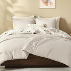 Litanika Comforters Tannish Grey King Size, 3 Pieces Lightweight Solid Bedding Set & Collections, All Season Fluffy Bed Set (104x90In Comforter & 2 Pillowcases)