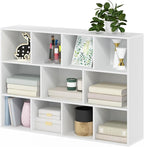 Furinno LUDER Book Shelf, 11-Cube Bookshelf, Reversible Bookcase, 9.4" x 29.1" x 41.7", for Living Room, Bedroom, Home Office, White