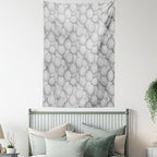 Lunarable Volleyball Tapestry Twin Size, 3 Dimensional White Balls Sports Equipment Digital Composition Team Event, Wall Hanging Bedspread Bed Cover Wall Decor, Twin Size, Grey