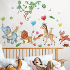 Animal Wall Stickers Decals Kid Room Nursery Baby Bedroom Décor (Animal Love Balloon)