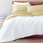 LANE LINEN 100% Organic Cotton Full Size Bed Sheets, Sustainably Produced Okeo Tex Certified Cotton Sheets Full, Luxury Hotel Percale Soft & Comfy Comes in Variety of Colors- Vanilla