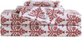 Eddie Bauer - Flannel Sheets King Size, Anti-Pilling & Wrinkle Resistant Cotton, Touchably Soft for All-Season Comfort - Bed Sheets with Matching Pillowcases & Fitted Sheet (Jolly Trees Red)