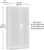Sauder HomePlus Storage Pantry cabinets, L: 35.35" x W: 17.01" x H: 71.18", Sienna Oak