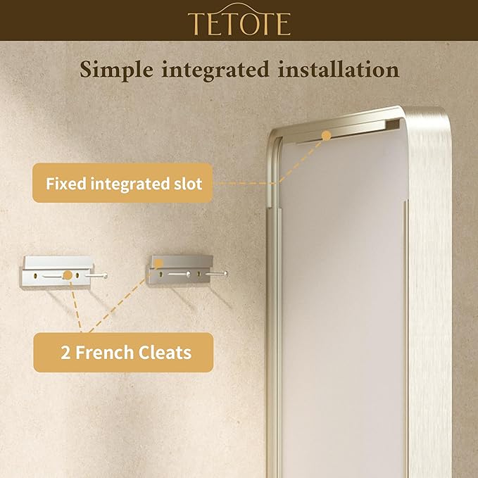 TETOTE Brushed Nickel Bathroom Mirror 30 x 36 Brushed Nickel Metal Framed Bathroom Mirror, Tempered Glass, Modern Farmhouse Wall Mounted Mirror for Decorative(Horizontal/Vertical)