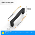 Ravinte 5 Pack Black Cabinet Pulls 4 Inch Square Kitchen Cabinet Handles Matte Black Kitchen Hardware for Drawer Pulls Drawer Handles Come with Screwdriver