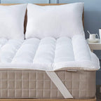 Niagara Mattress Topper Full XL - Cooling Breathable Pillow Top Mattress Pad for Back Pain Relief - Deep Pocket Topper Fits 8-20 Inches Mattress