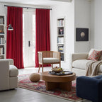 Lazzzy Velvet Blackout Curtains Thermal Insulated Room Window Drapes Super Soft Luxury Curtains for Living Room Bedroom Rod Pocket 2 Panels, Red, 52" W x 108" L
