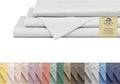 Linen Home 100% Cotton Percale Sheets California King Size, Dove Grey, Deep Pocket, 4 Pieces Set - 1 Flat, 1 Deep Pocket Fitted Sheet and 2 Pillowcases, Crisp Cool and Strong Bed Linen