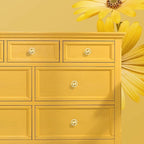 QOGRISUN 2-Pack Brass Crystal Cabinet Knobs,Glass Crystal Gold Drawer Knobs,1-1/4-Inch Polygon,Decorative Dresser Pulls, Modern Cabinet Hardware