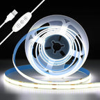 iNextStation USB COB LED Strip Light, 6.6ft 2M 5V 640LEDs 6000K Cold White USB LED Strips Dimmable CRI 93+ Flexible LED Tape Lights for TV Backlight, Under Cabinet, Mirror, Wardrobe, Home Decor