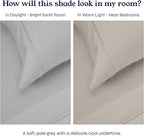 California Design Den Natural 100% Cotton Sheets, Twin XL Sheets Set, 400 Thread Count Sateen Bedding for Dorm Rooms & Adults, Deep Pockets, Cool & Durable - Light Grey
