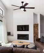 Westinghouse 7307200 Comet, Transitional Dimmable LED Ceiling Fan with Light, 52 Inch, Espresso Finish, Frosted Glass