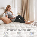JINGWEI Queen Mattress, 10 Inch Innerspring Hybrid Mattress in a Box, Individually Pocket Coils,Queen Size Mattress
