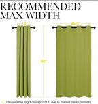 NICETOWN Blackout Curtain Panels for Loft Window, Thermal Insulated Solid Grommet Top Blackout Draperies/Drapes for Window (1 Pair, 55 x 68 inches in Fresh Green)