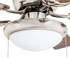 Portage Bay 50252 Hugger 52" Brushed Nickel West Hill Ceiling Fan with Bowl Light Kit