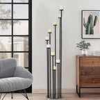 Black 9 Arm Floor Candle Holder Candelabra for Home Decor, Weddings, Dinner Parties Formal Events(Candle Excluded)